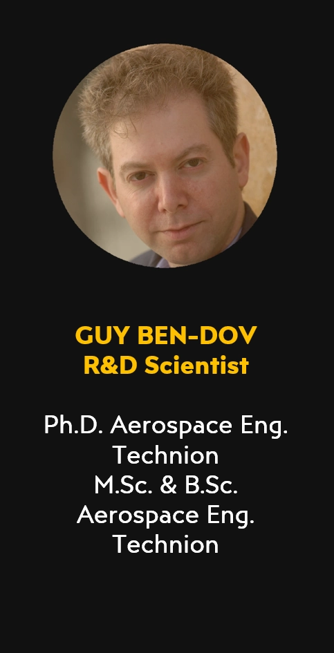 Guy Ben-Dov, R&D Scientist at FVMat, with a Ph.D. and M.Sc. & B.Sc. in Aerospace Engineering from Technion